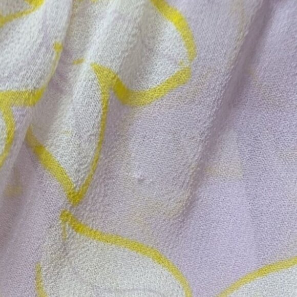 WAYF Dress Mabel Lavender Tropical Halter Coquette Ruffle Smocked Party Lined S - Picture 15 of 15